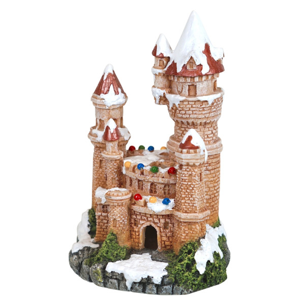 XMAS Aqua Ornaments "BURG" mit Schnee