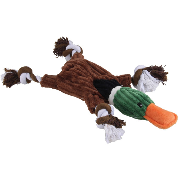 Plush duck with rope