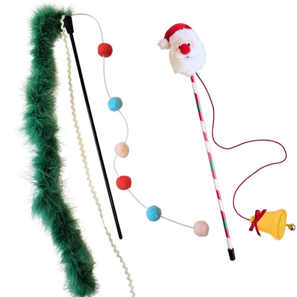 Xmas frond + rod with toy