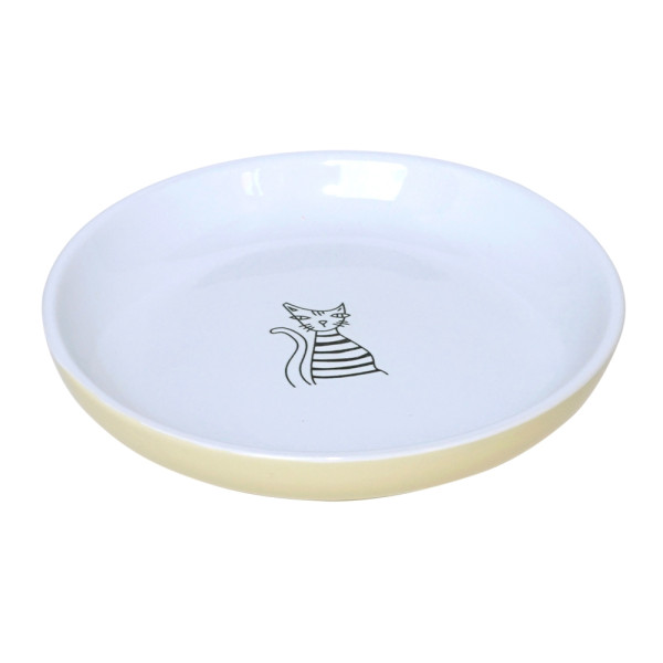 Cat ceramic milk dish "Crazy Cat"