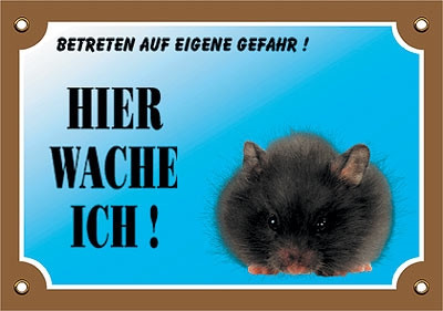 Warntafel Hamster