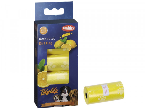 TidyUp Kotbeutel "LEMON" mit Pfotendruck
