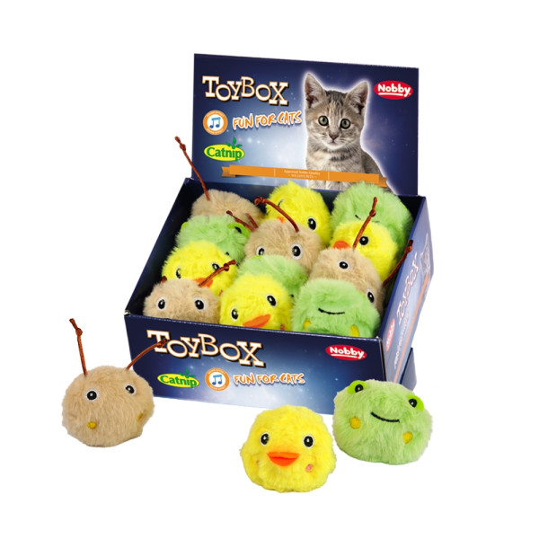 Plüschbälle mit Sound, mit Catnip