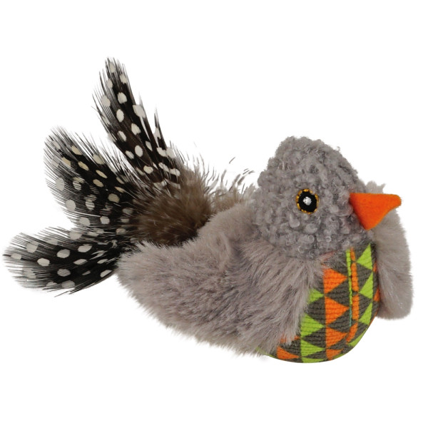 Plüsch Vögel mit Stimme, mit Catnip
