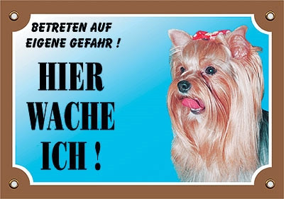 Warntafel Yorkshire Terrier