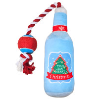 Xmas plush bottle mit rope and ball Xmas plush bottle mit rope and ball