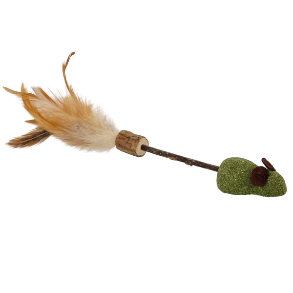 Matatabi stick with catnip mouse