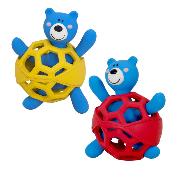 Vollgummi Gitterball mit Latex Bär