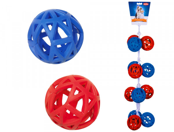 Rubber fence ball Display