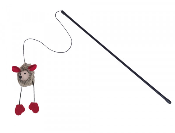 Teaser with plush mouse