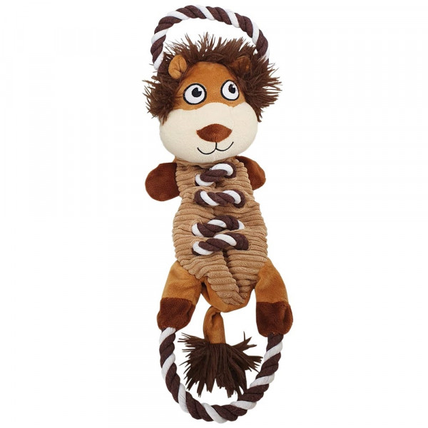 Plush animal with rope inside