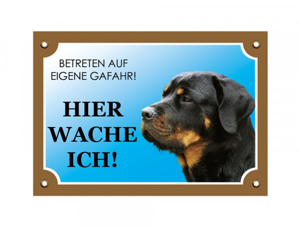 Warntafel Rottweiler
