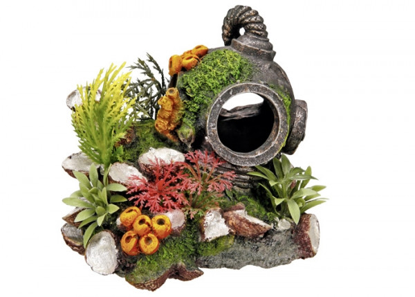 Aqua Ornaments "HELM" mit Pflanzen