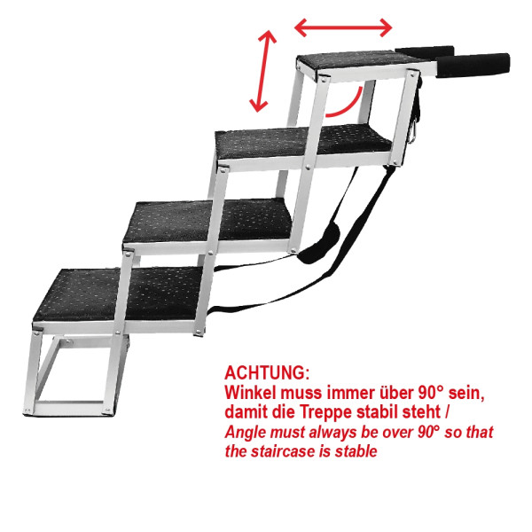 Aluminium Falt-Treppe, 4-stufig