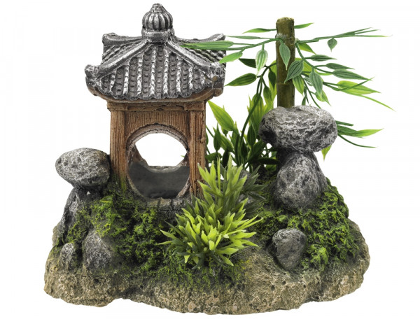 Aqua Ornaments "Asian temple with plants"