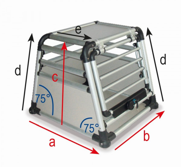 Aluminium car traveller box "ROUND CORNER"