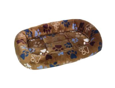 Nobby Hundebett 'Hina' Eckig – 80x70x22 Cm, Dunkelgrau | Cord Außen, Plüsch Innen, Waschbar