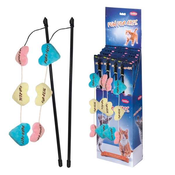 Rod with hearts, with catnip