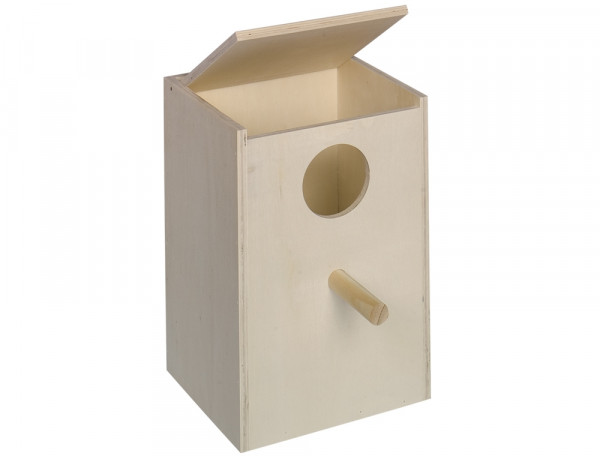 Parakeet nesting box vertical
