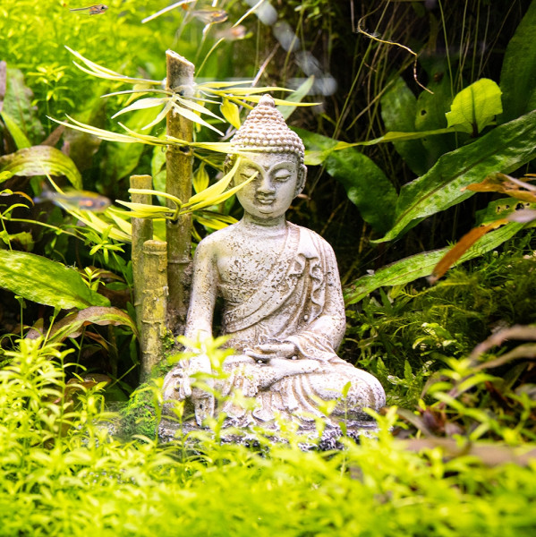 Aqua Ornaments "Zen Statue mit Bambus"