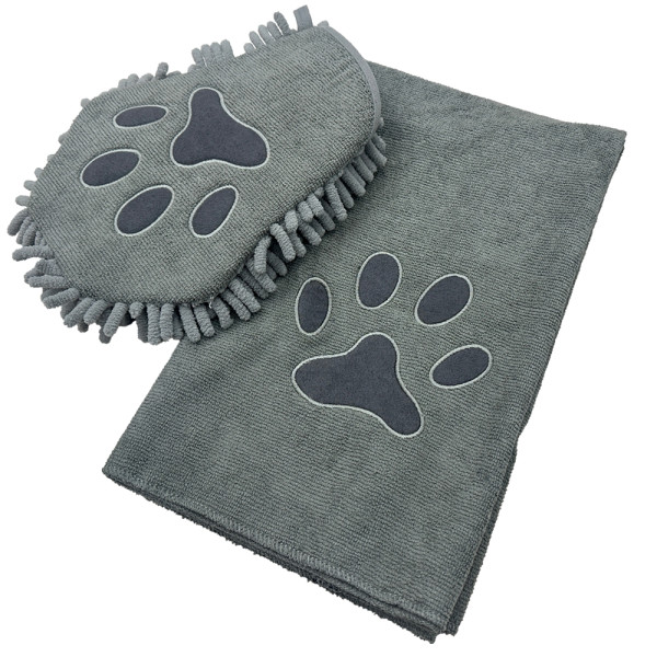 Set Handschuh und -tuch "DRY & CLEAN"