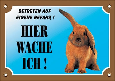 Warntafel Kaninchen